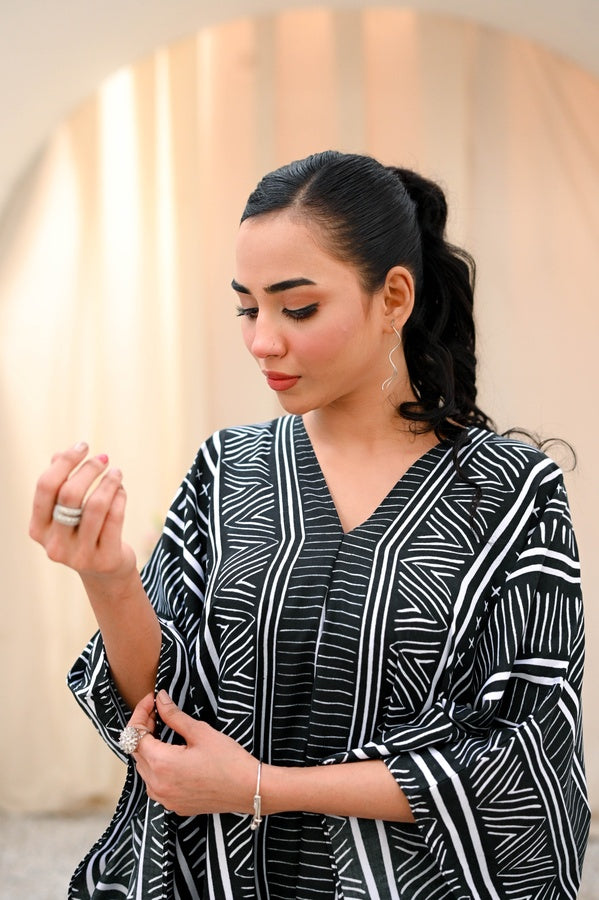 PRINCESS SPLIT LAWN KAFTAN