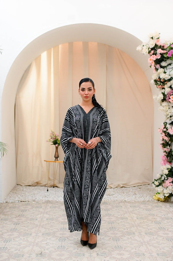 PRINCESS SPLIT LAWN KAFTAN